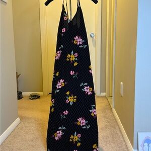 Old Navy Black Floral Maxi Dress